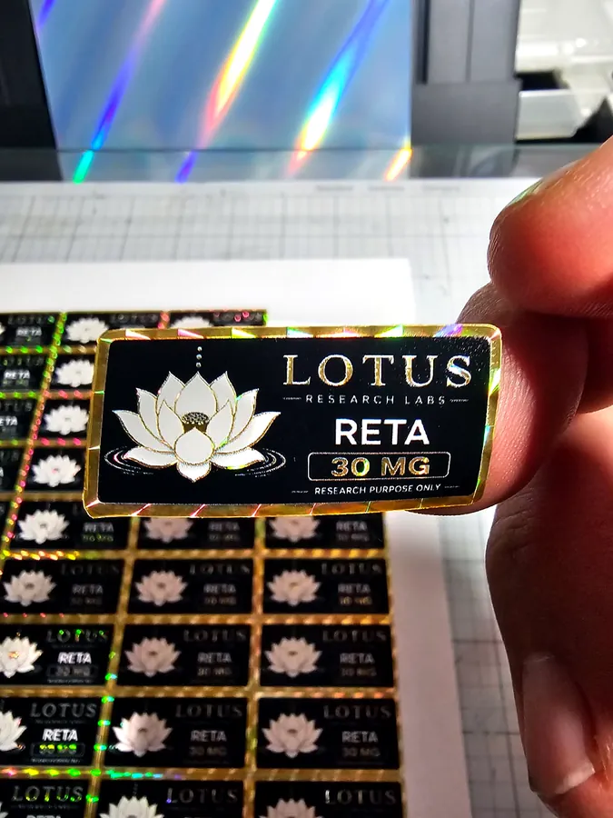 Lotus black & gold on holo