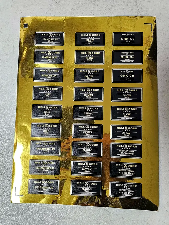 Helixcore sheet on gold metallic