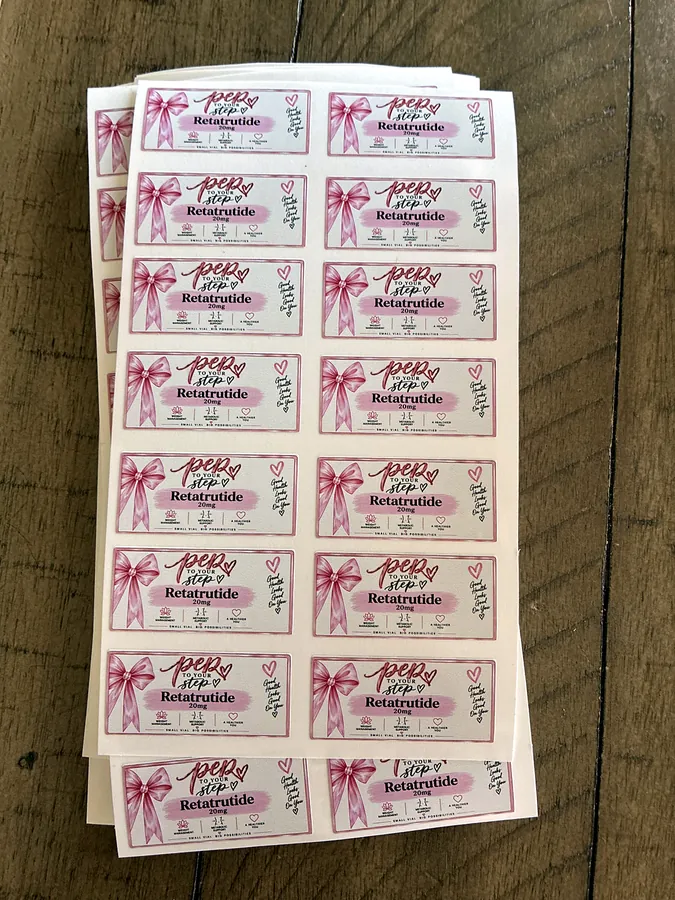 Pink & white gloss sheet