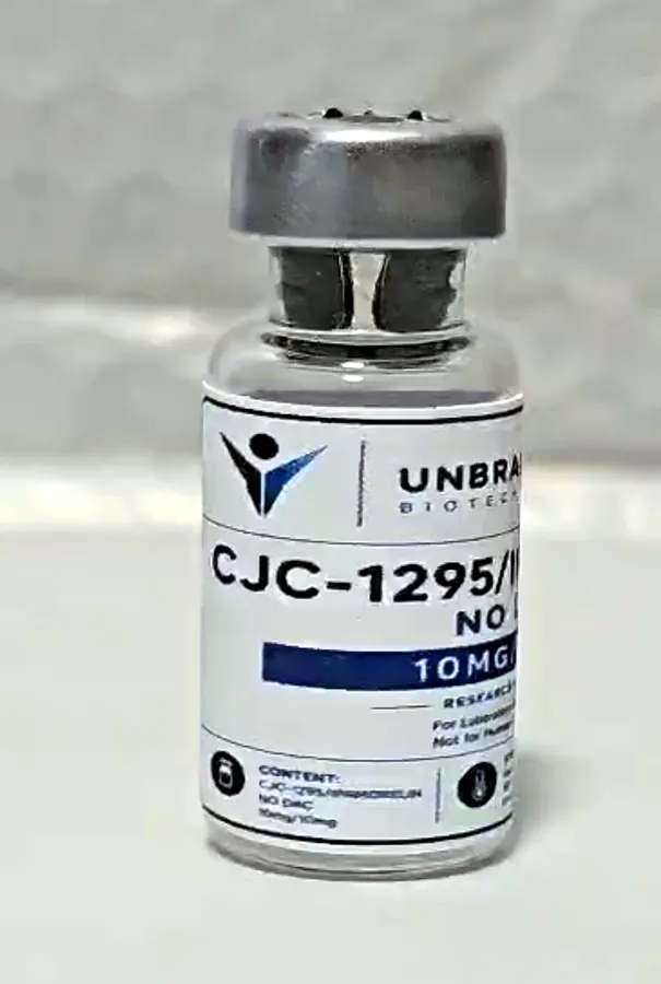 Clean white & blue vial