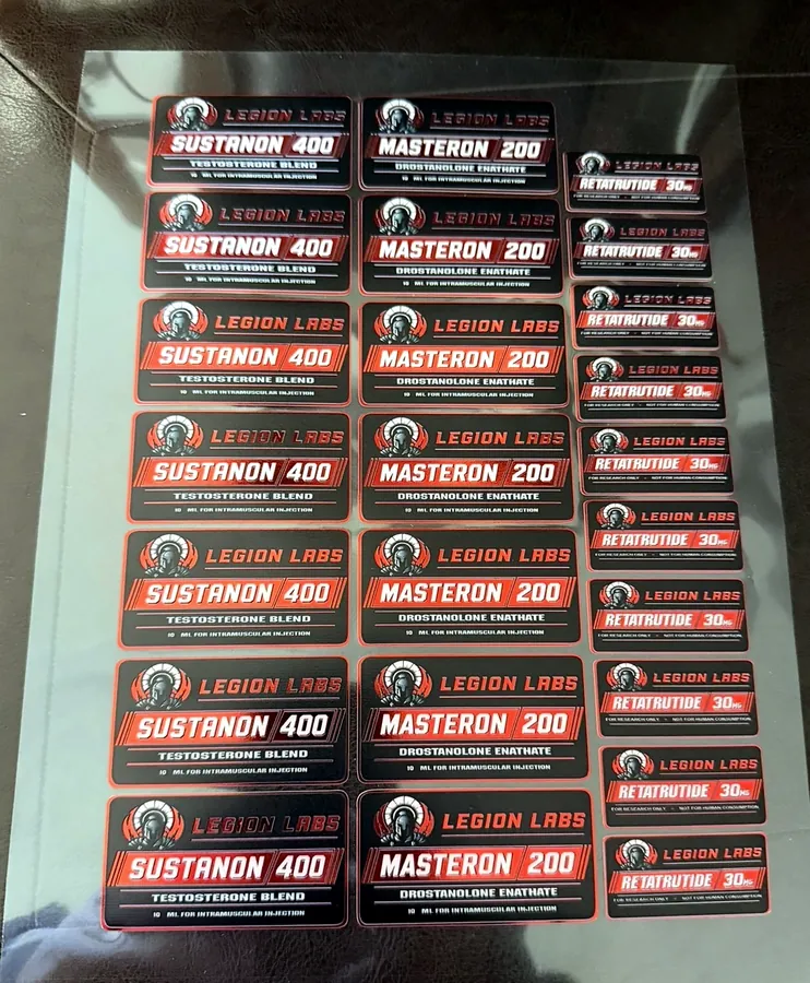 Red & black label sheet