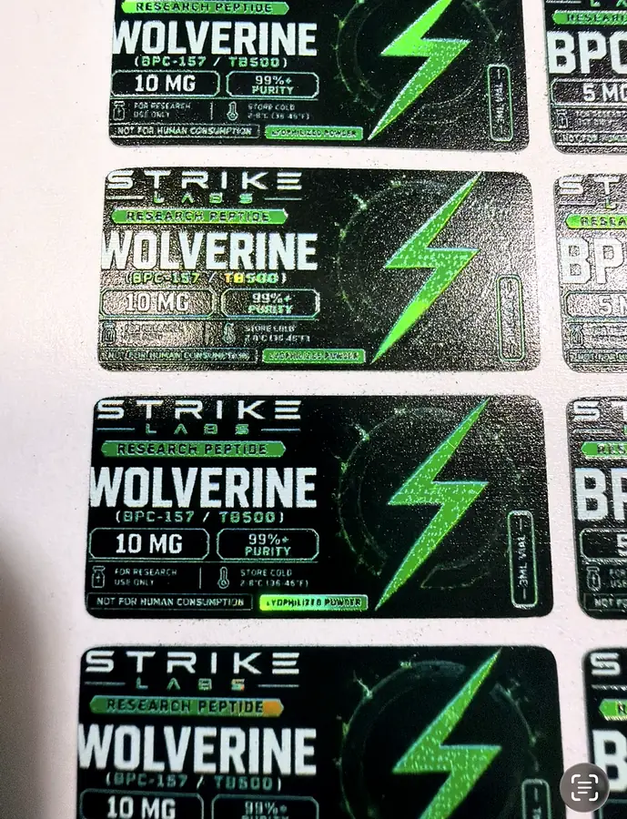 Strike green lightning labels