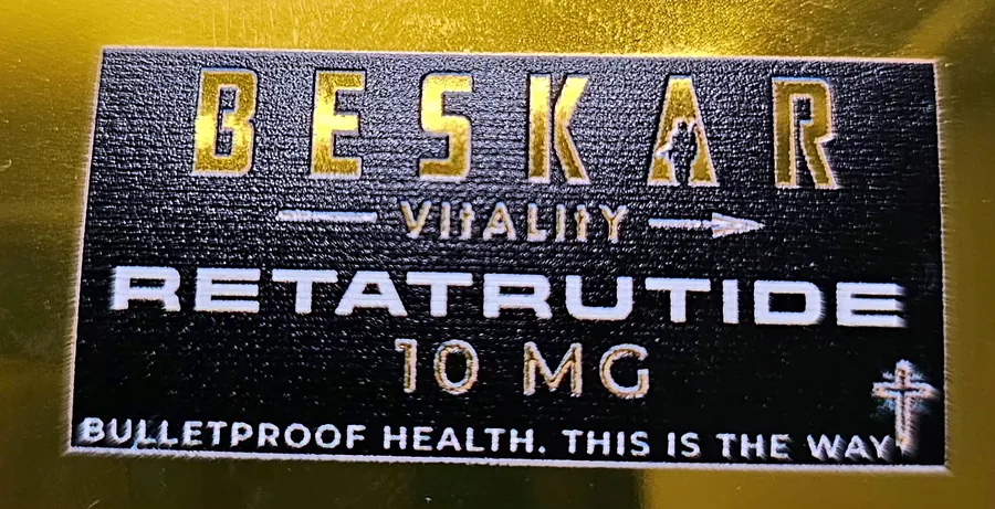 Beskar black & gold label