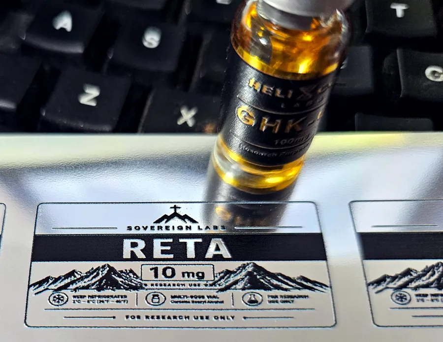 RETA vial on silver label