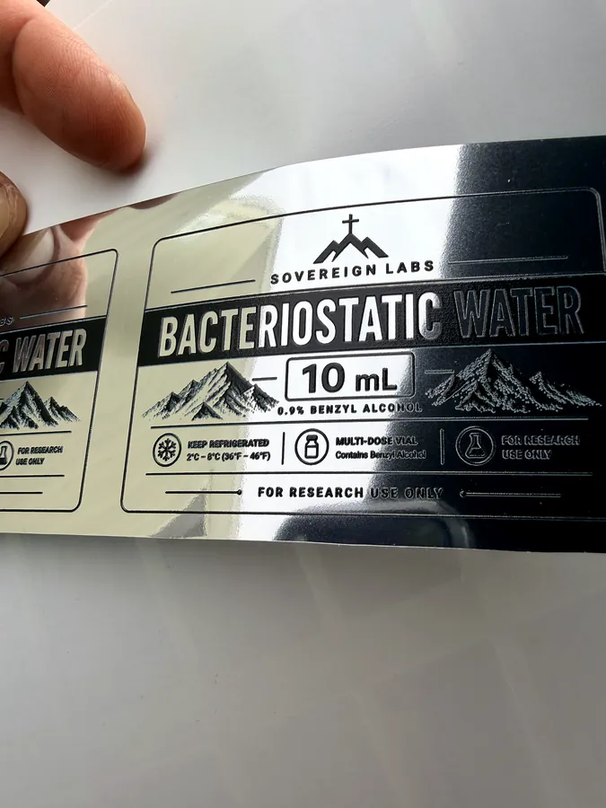 Bacteriostatic water on silver chrome