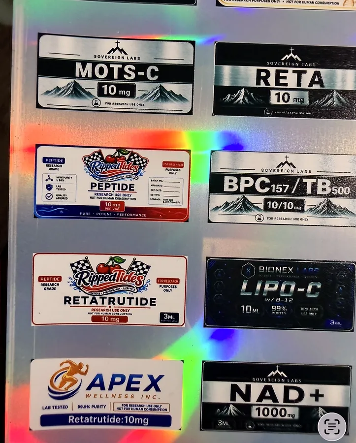 Mixed brand holo labels